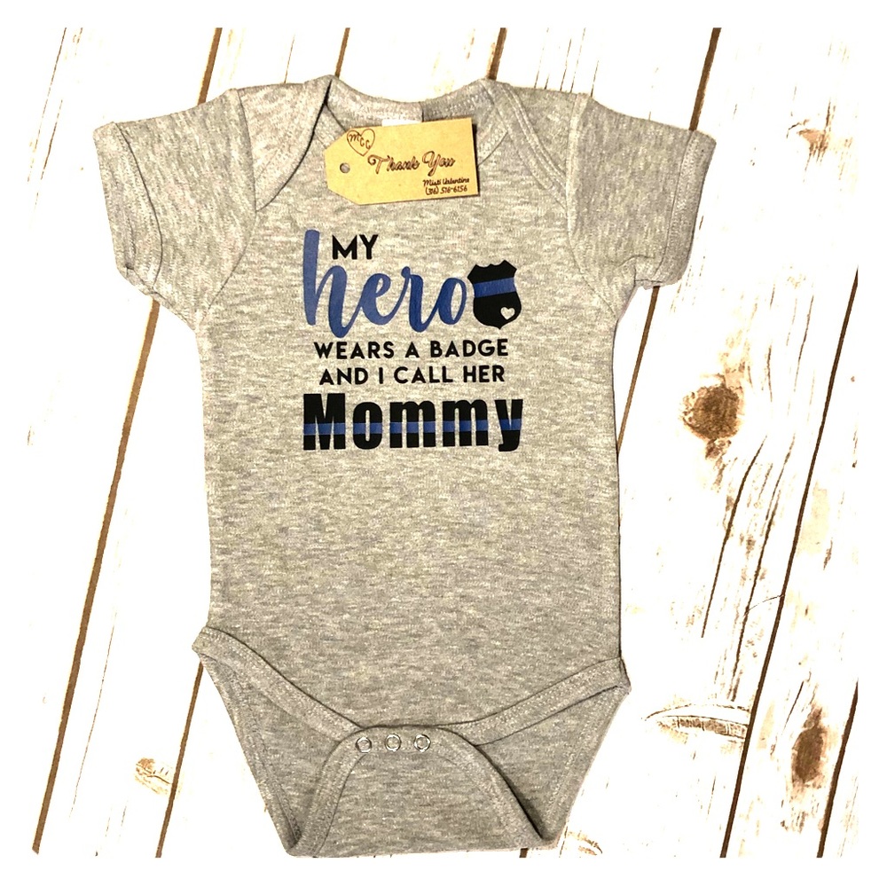 Thin Blue Line Baby Bodysuit